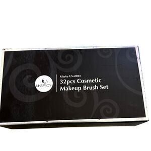 U-Spicy US-MB03 32-PC Cosmetic Makeup Brush Set with Case-NEW